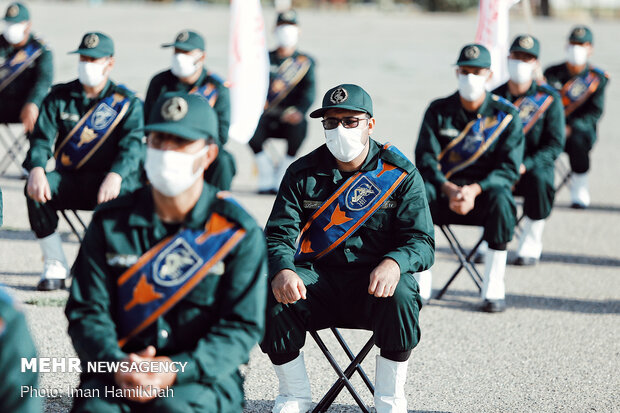 Armed forces hold joint morning ritual in Hamedan