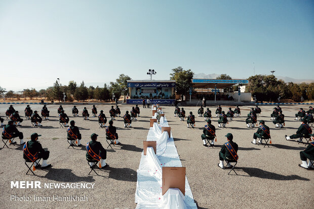 Armed forces hold joint morning ritual in Hamedan