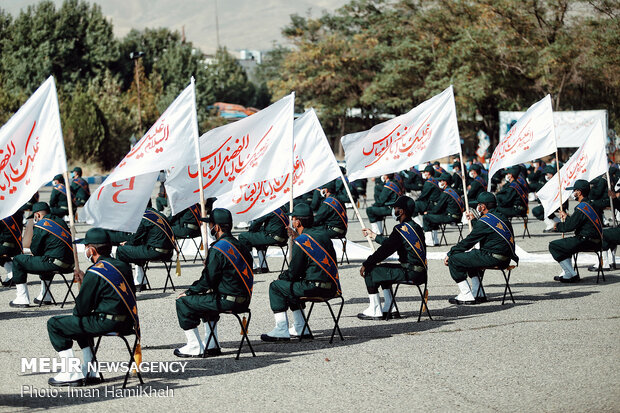 Armed forces hold joint morning ritual in Hamedan