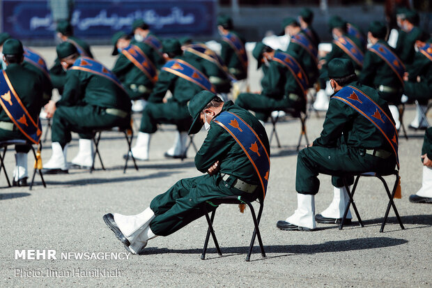 Armed forces hold joint morning ritual in Hamedan