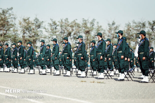 Armed forces hold joint morning ritual in Hamedan