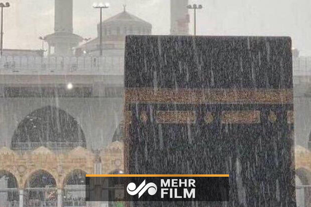 تصاویری از بارش شدید باران در مکه مکرمه