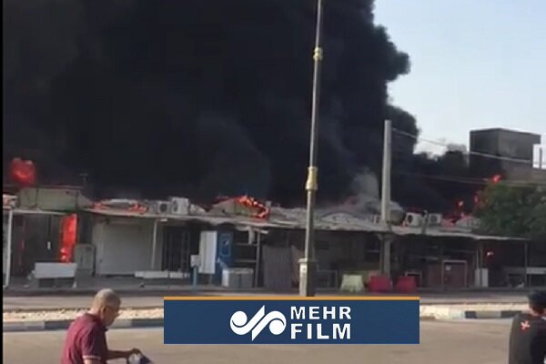 آتش‌سوزی گسترده در بازار ساحلی دیلم