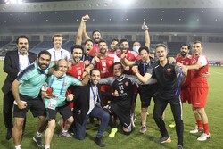 شادی بازیکنان پرسپولیس بعد از صعود به فینال لیگ قهرمانان آسیا