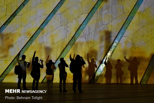 Video mapping on Azadi Tower in "Tehran Week"