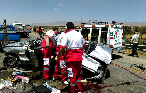 برخورد پژو و تیبا در محور آبادان ۷ مصدوم بر جای گذاشت