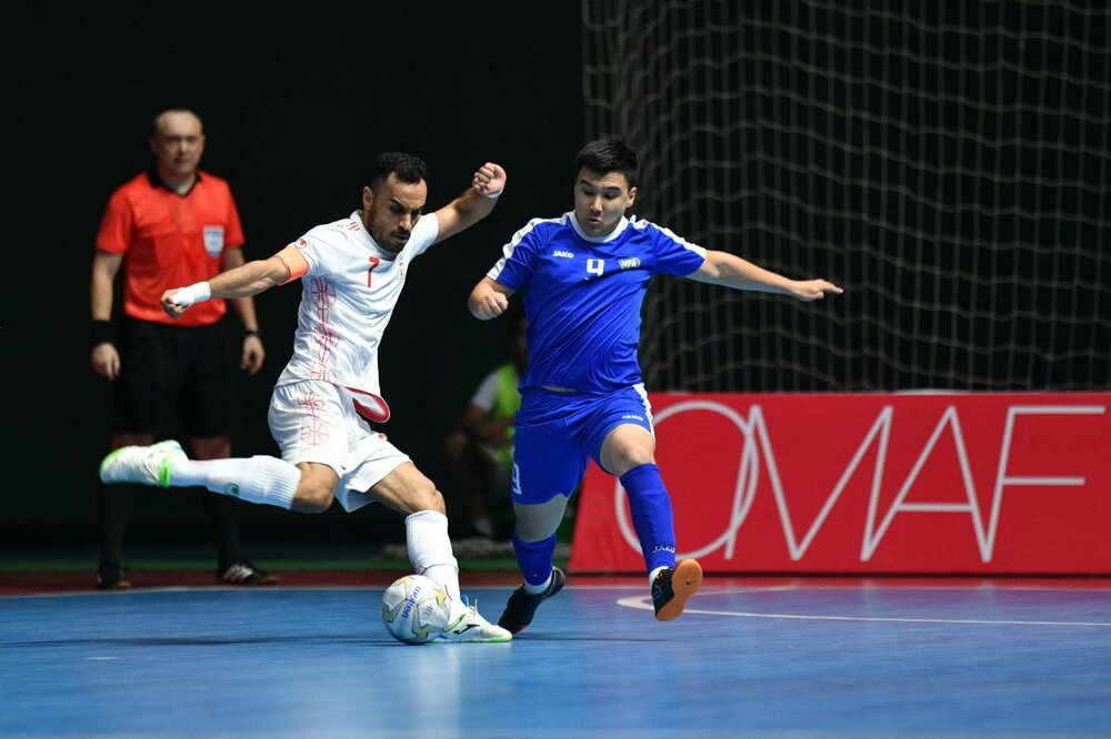 پیروزی نفس گیر تیم ملی فوتسال ایران مقابل ازبکستان در نیمه نخست