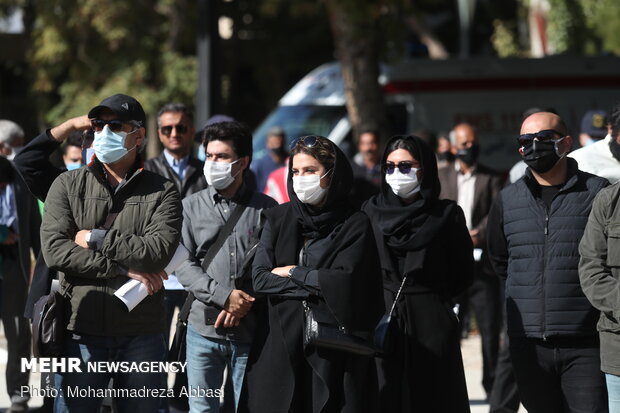 Funeral procession of classic singer, composer Shajarian 