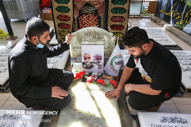 Tomb of Martyred Iraqi PMU Deputy Cmdr. Abu Mahdi al-Muhandis