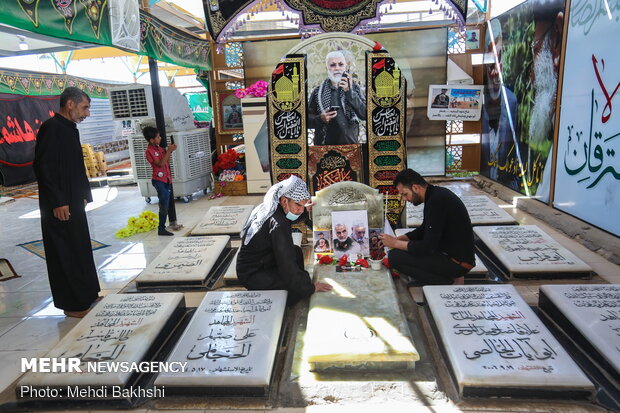 Tomb of Martyred Iraqi PMU Deputy Cmdr. Abu Mahdi al-Muhandis