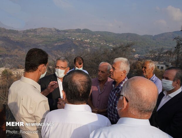 Suriye lideri Esad'dan yangın bölgesine ziyaret