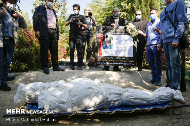 Funeral procession of Akbar Alami held