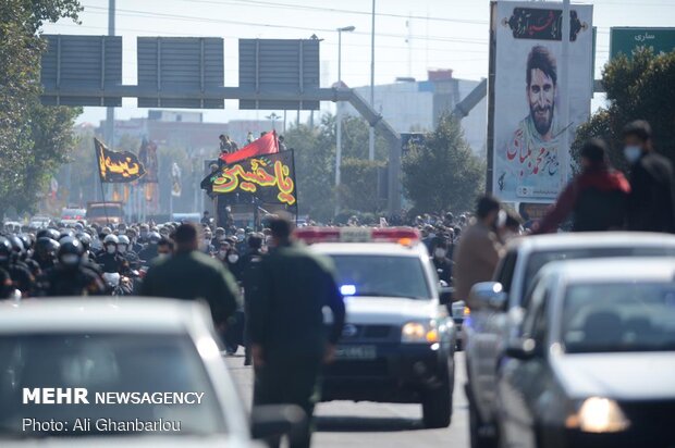 مراسم تشییع و خاکسپاری شهید محمد بلباسی در قائمشهر