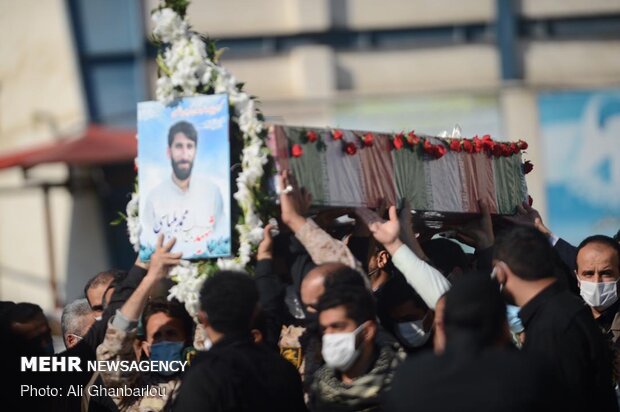 مراسم تشییع و خاکسپاری شهید محمد بلباسی در قائمشهر