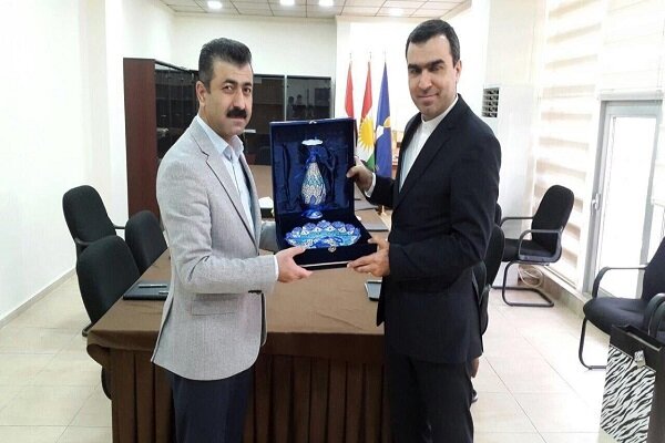 کۆبوونەوەی کۆنسوڵی ئێران و وەزیری ئاوەدانکردنەوەی هەرێمی کوردستان