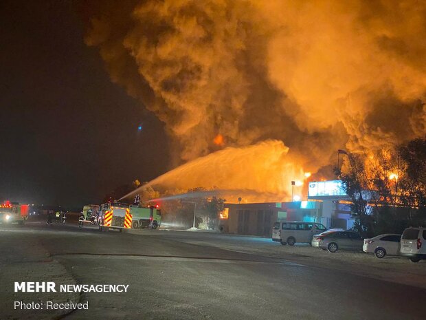 آتش‌سوزی در کارخانه گوگرد سازی عربستان
