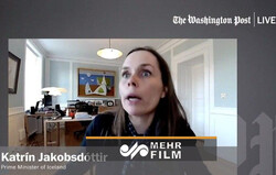 وقوع زمین لرزه هنگام مصاحبه نخست وزیر ایسلند!