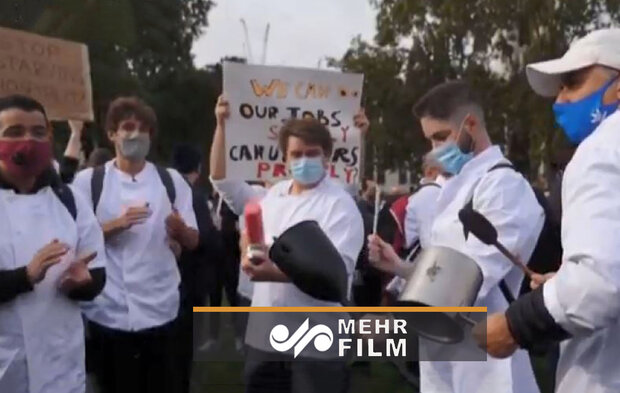 VIDEO: Hospitality workers protest in UK
