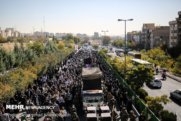 مراسم تشییع پیکر مطهر شهید امر به معروف «محمد محمدی»