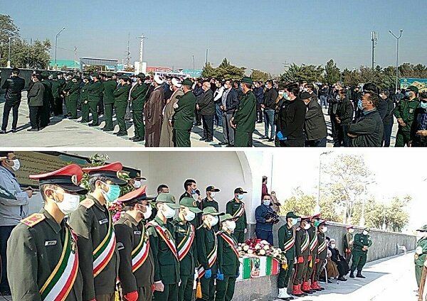  تشییع و خاکسپاری پیکر شهید مدافع امنیت در وادی رحمت تبریز