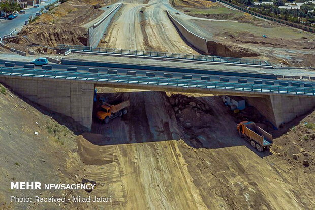 Northern ring road of Karaj under construction