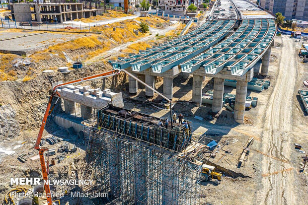 Northern ring road of Karaj under construction