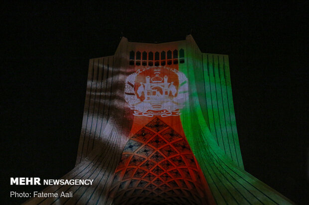 Azadi Tower lights up in solidarity with Afghanistan
