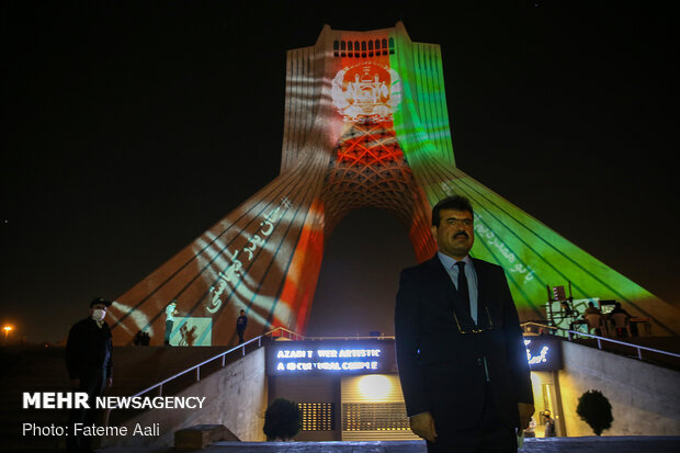 Azadi Tower lights up in solidarity with Afghanistan
