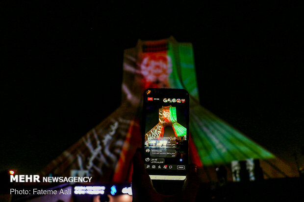 Azadi Tower lights up in solidarity with Afghanistan
