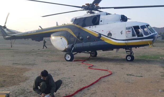 IRGC choppers in operation to help put down fire in N Iran