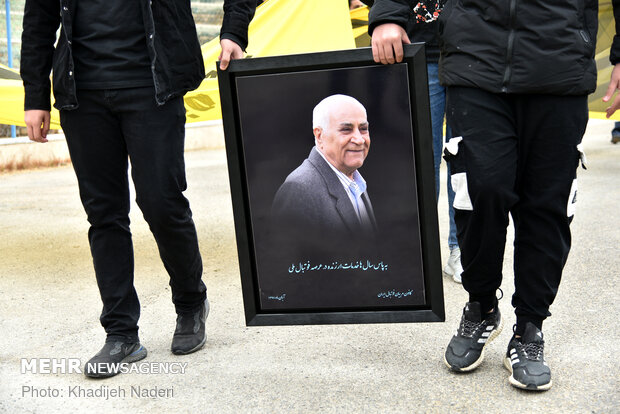 مراسم تشییع پیکر مرحوم محمود یاوری سرمربی اسبق تیم‌ ملی فوتبال - اصفهان