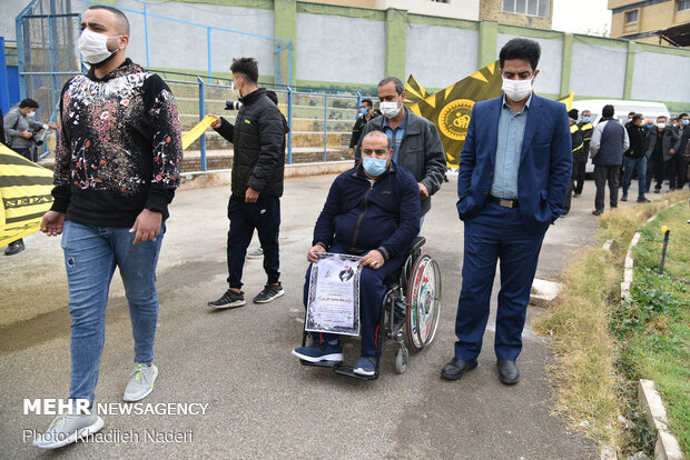 مراسم تشییع پیکر مرحوم محمود یاوری سرمربی اسبق تیم‌ ملی فوتبال - اصفهان