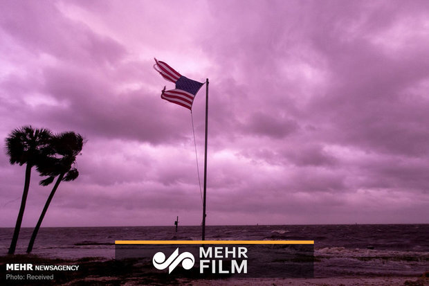 VIDEO: Tropical Storm Eta turns southeast Florida sky purple