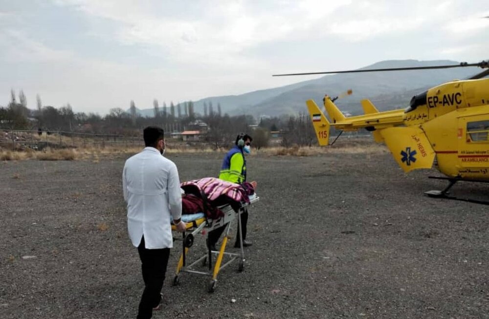 امدادرسانی به ۲ بیمار توسط اورژانس هوایی گلستان