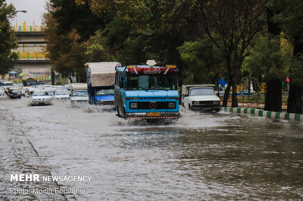 آبگرفتگی در خیابان های کرمانشاه