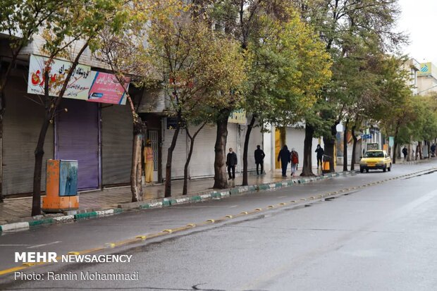 تعطیلی بازار و واحدهای صنفی زنجان در نخستین روز اجرای محدودیت‌های کرونایی
