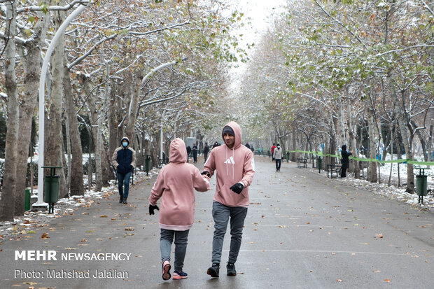 First autumn snow in Mashhad
