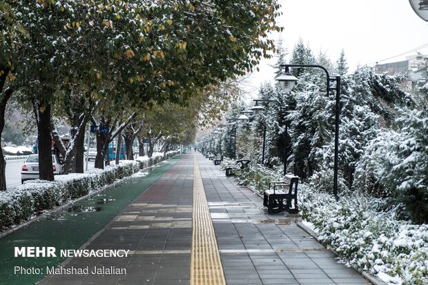 First autumn snow in Mashhad
