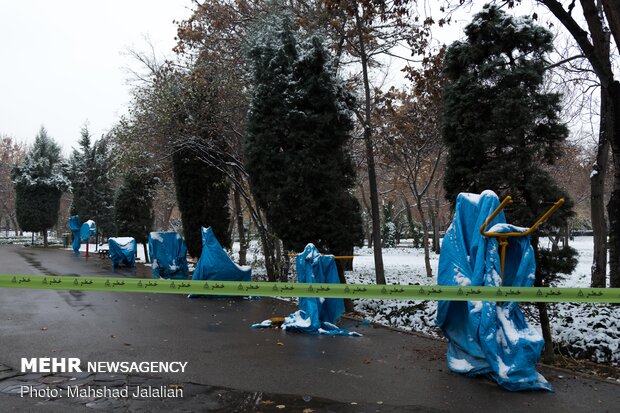 First autumn snow in Mashhad
