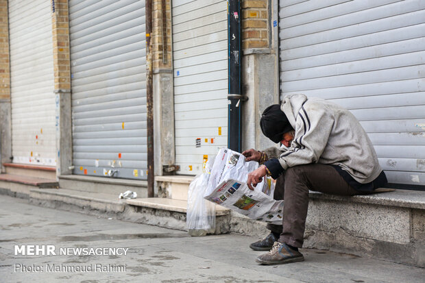 Implementation of corona restrictions at Tehran Bazaar