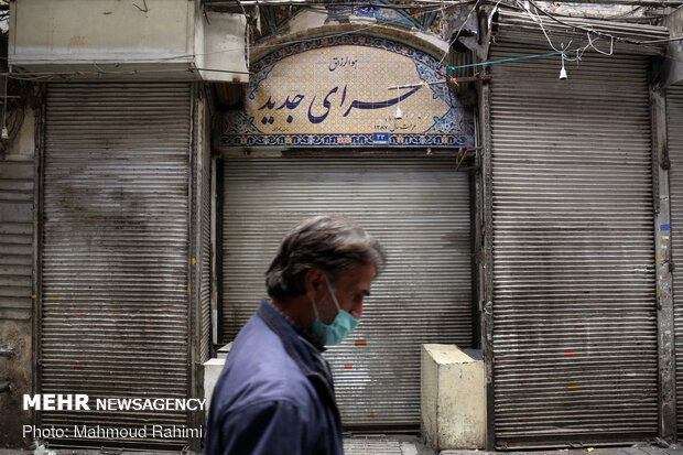 Implementation of corona restrictions at Tehran Bazaar