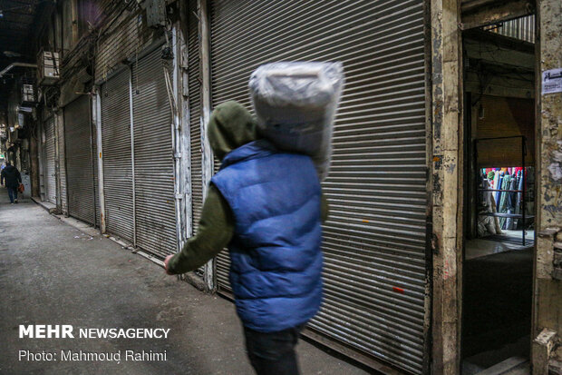 Implementation of corona restrictions at Tehran Bazaar