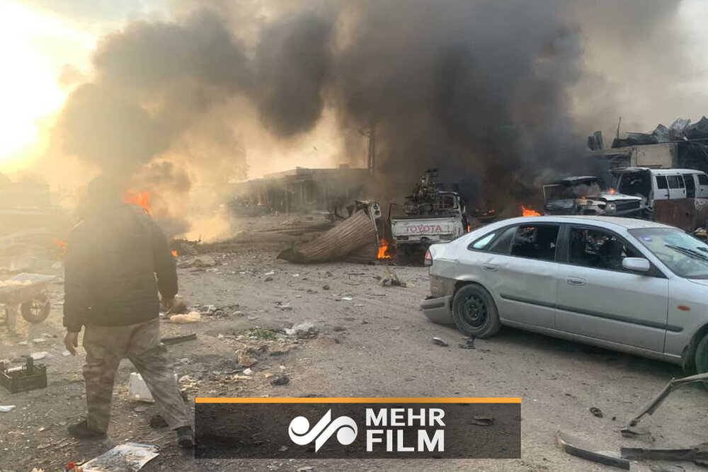 انفجار خودروی بمب گذاری شده در عفرین سوریه