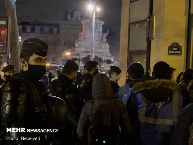 تخلیه اردوگاه موقت پناهجویان توسط پلیس فرانسه