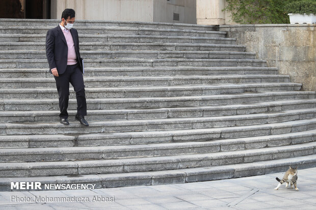 محمد جواد آذری جهرمی وزیر ارتباطات و فناوری اطلاعات در حاشیه جلسه هیات دولت ۵ آذر ۹۹
