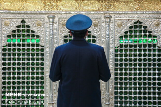 Hazrat Masoumeh holy shrine in Qom blanketed in black