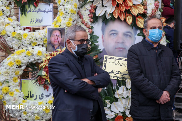 مراسم وداع با پیکر« عبدالرسول نایبی» شهید مدافع سلامت تبریز