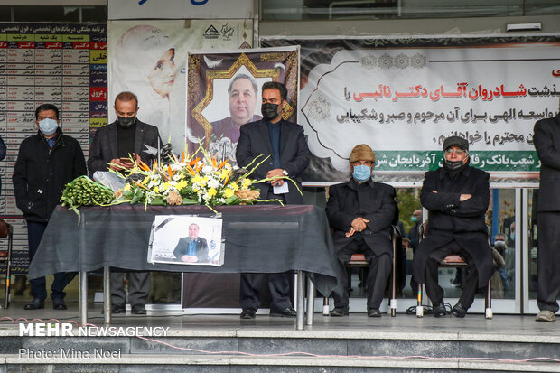 مراسم وداع با پیکر« عبدالرسول نایبی» شهید مدافع سلامت تبریز
