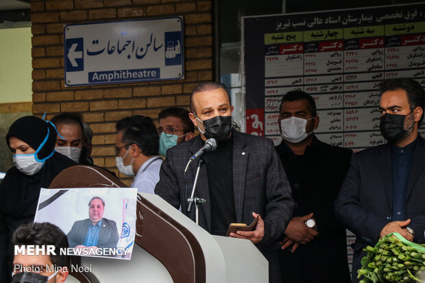 مراسم وداع با پیکر« عبدالرسول نایبی» شهید مدافع سلامت تبریز