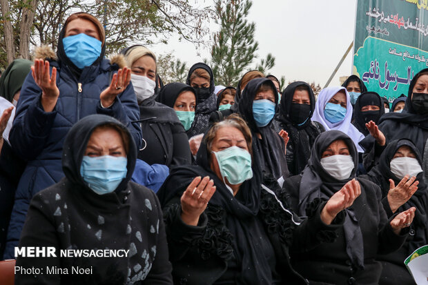 مراسم وداع با پیکر« عبدالرسول نایبی» شهید مدافع سلامت تبریز